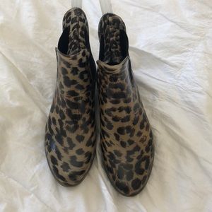 J. Crew Cheetah Print Rainbooties